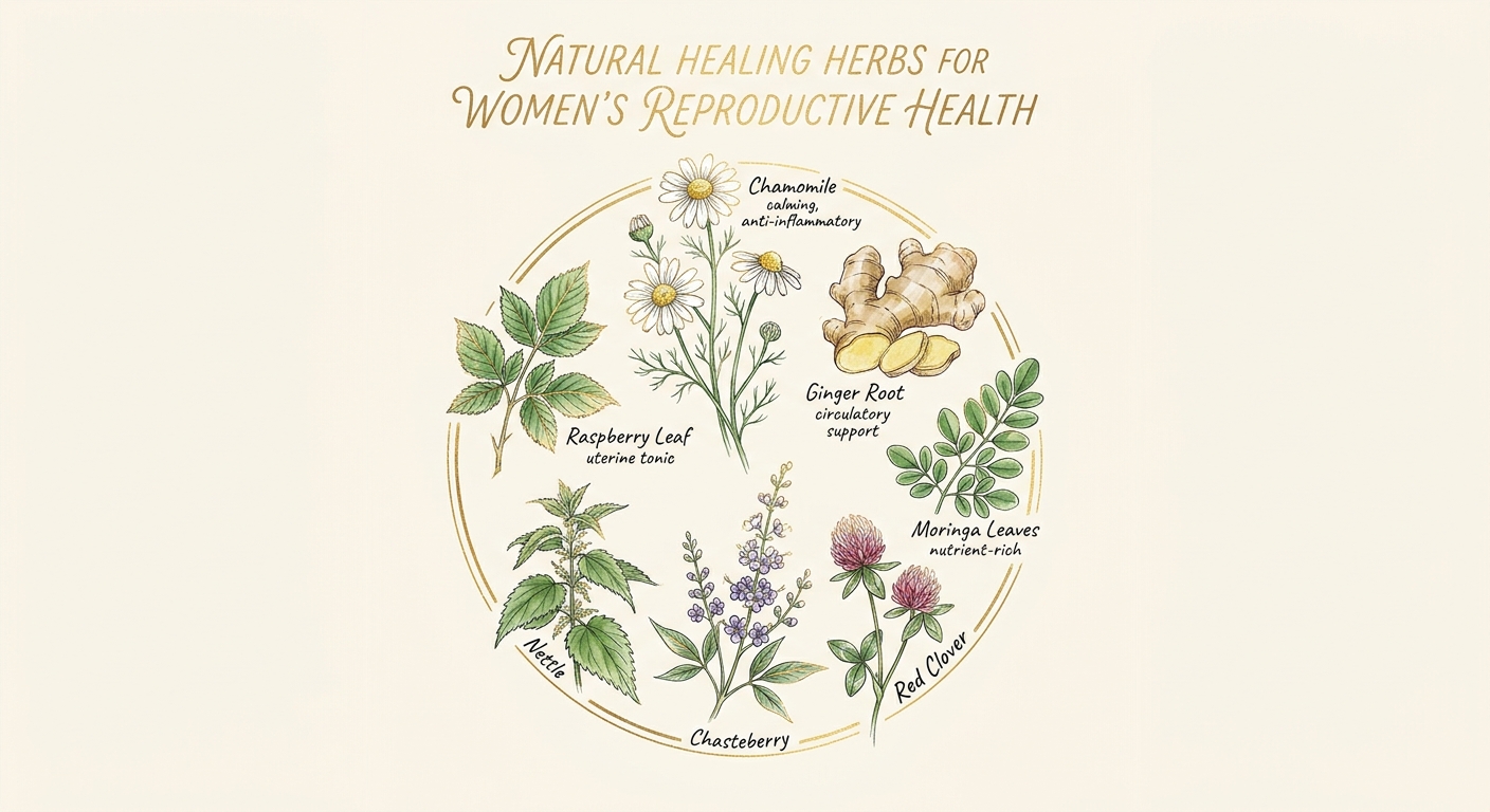 Natural healing herbs for women's reproductive health